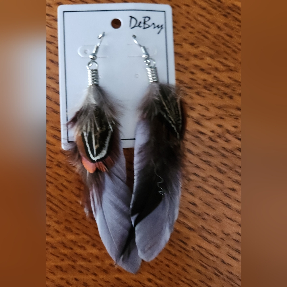 Deb Black and Brown Dangle Earrings